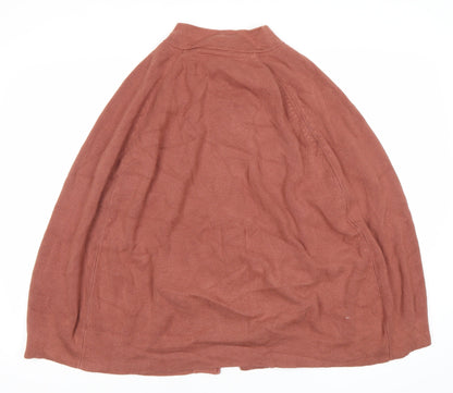 Topshop Women’s Brown Cape Jumper High Neck Size 10 Cotton Blend