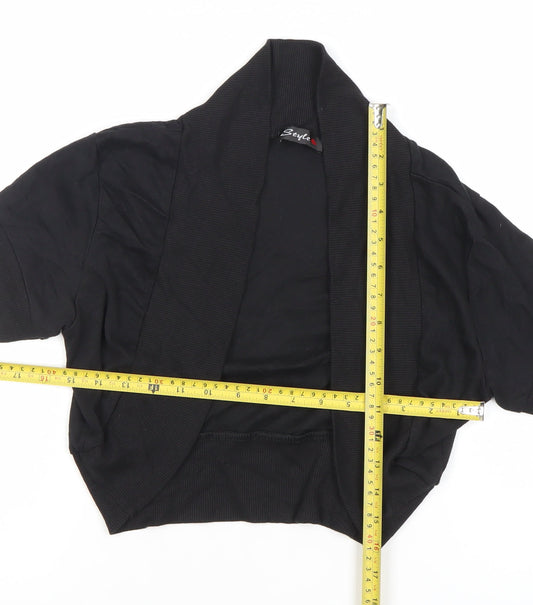Womens UK Size 16 Style Black Cardigan Jumper