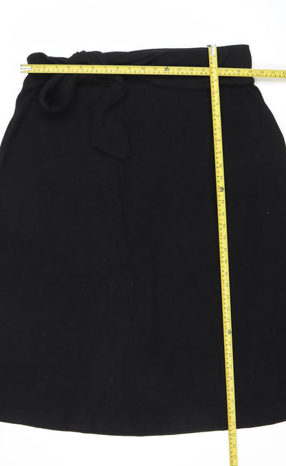 Marks and Spencer Women’s Black Size 20 Wrap Knee Length Skirt