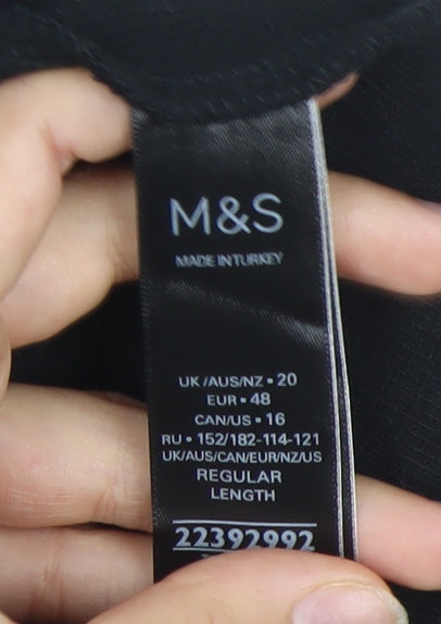 Marks and Spencer Women’s Black Size 20 Wrap Knee Length Skirt