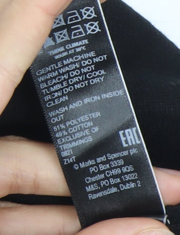 Marks and Spencer Women’s Black Size 20 Wrap Knee Length Skirt