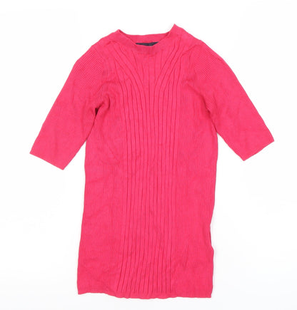 Womens UK Size S Marks and Spencer Pink Tunic Blouse