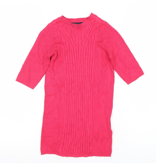 Womens UK Size S Marks and Spencer Pink Tunic Blouse