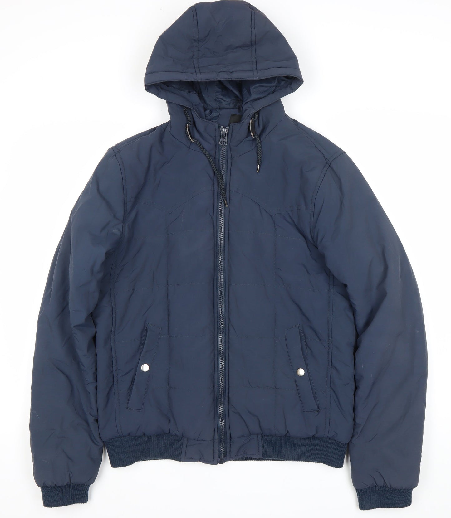 Mens UK Size M ASOS Blue Full Zip Hoodie