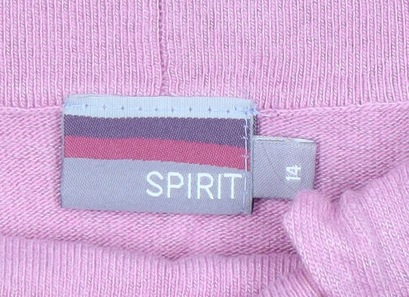 Womens UK Size 14 Spirit Pink Basic Blouse