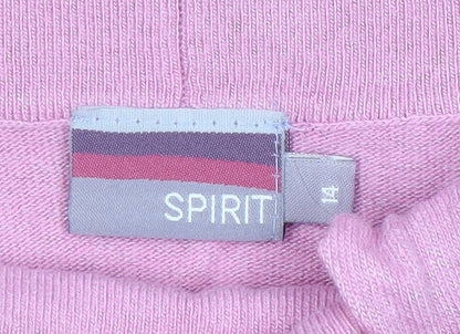 Womens UK Size 14 Spirit Pink Basic Blouse