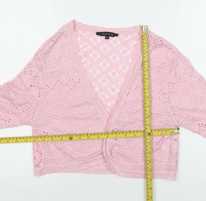 Womens UK Size 14 Peacocks Pink Cropped Blouse