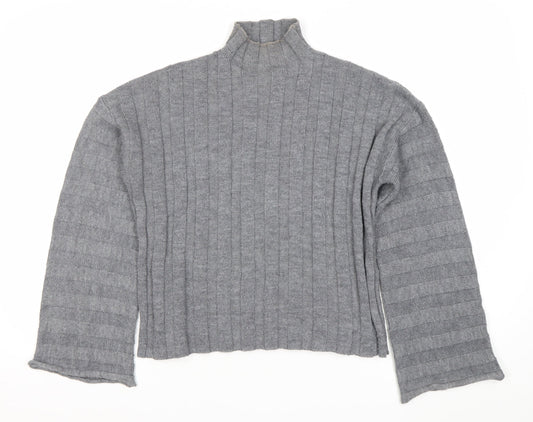 Womens UK Size 8 Missguided Grey Pullover Jumper
