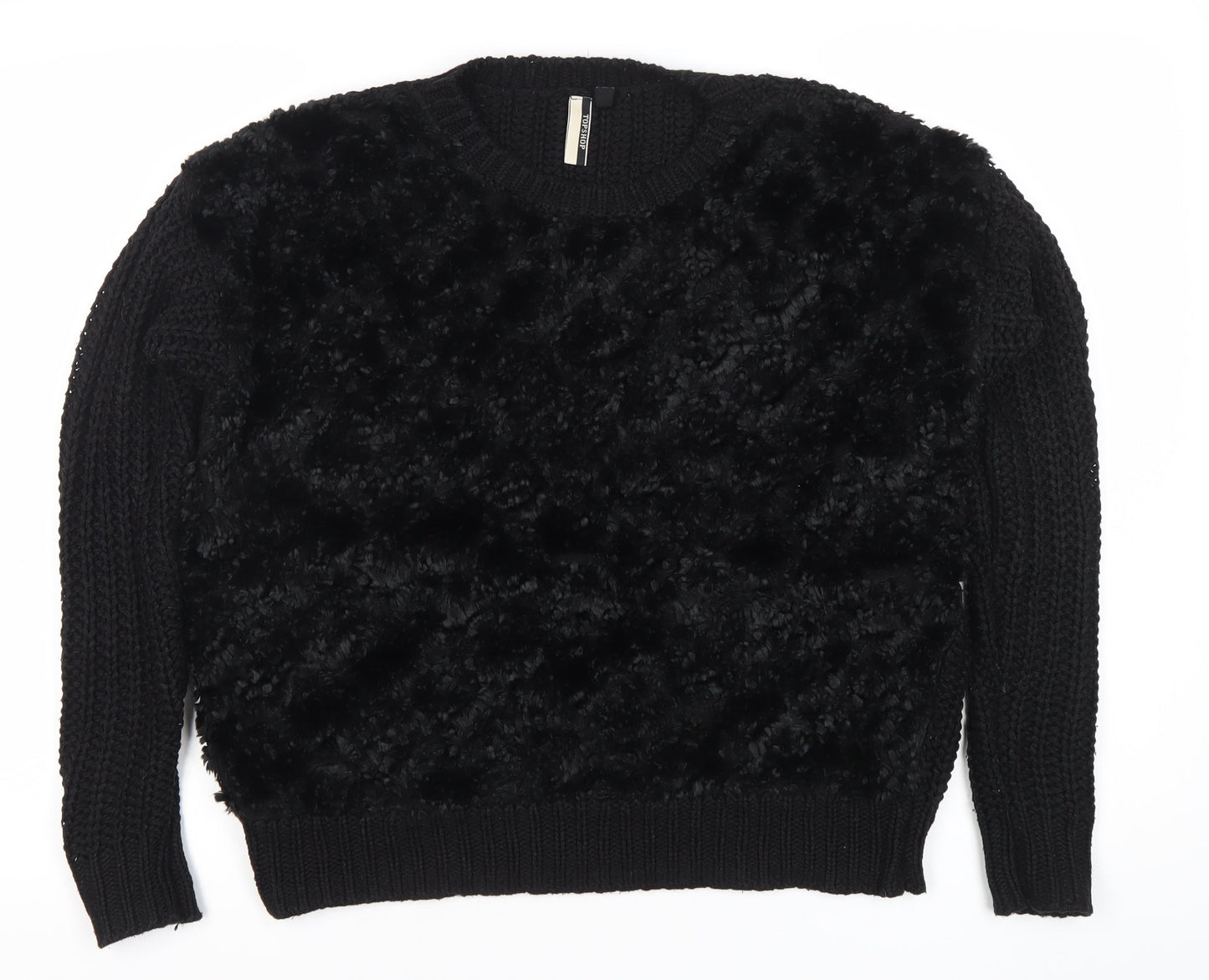 Womens UK Size 8 Topshop Black Pullover Jumper