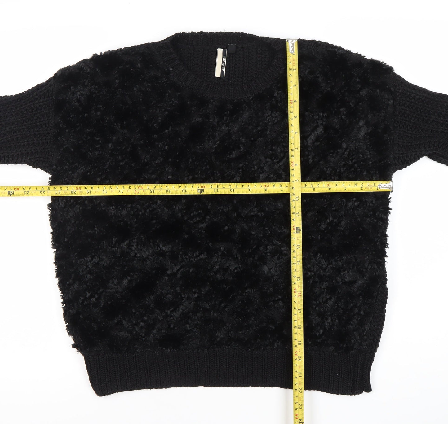 Womens UK Size 8 Topshop Black Pullover Jumper