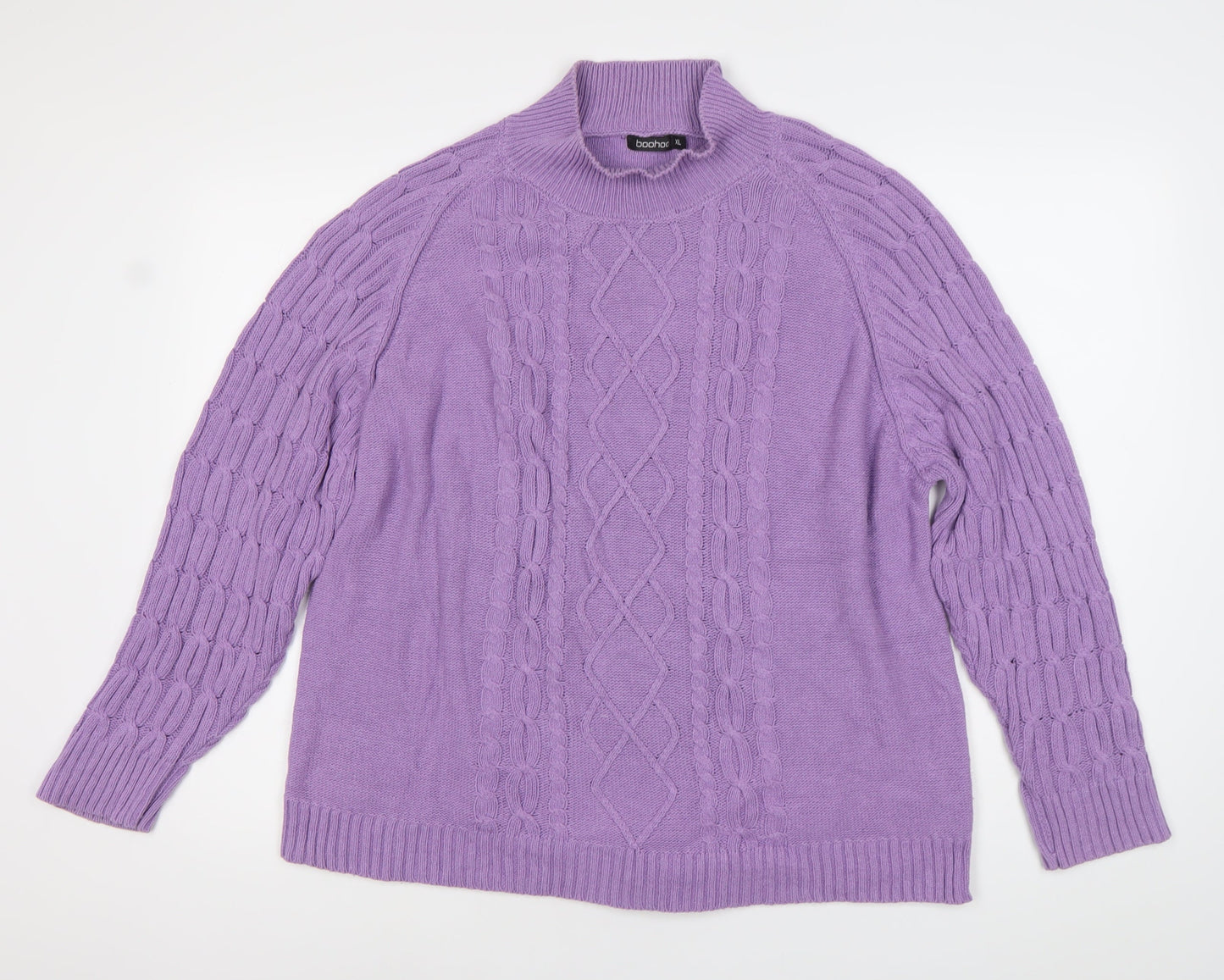 Womens UK Size XL Boohoo Purple Pullover Jumper
