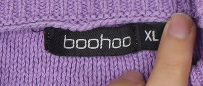 Womens UK Size XL Boohoo Purple Pullover Jumper