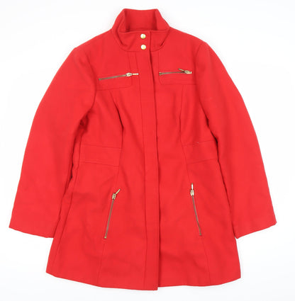 George Women’s Red Military Style Mid-Length Coat Size 14