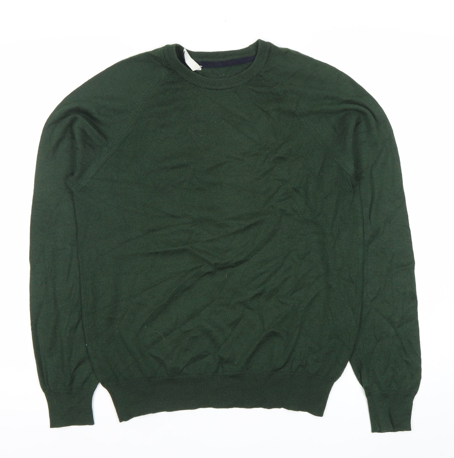 Won Hundred Mens Green Wool Blend Crew Neck Jumper Pullover S