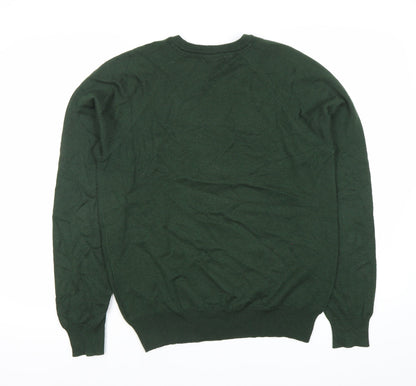 Won Hundred Mens Green Wool Blend Crew Neck Jumper Pullover S