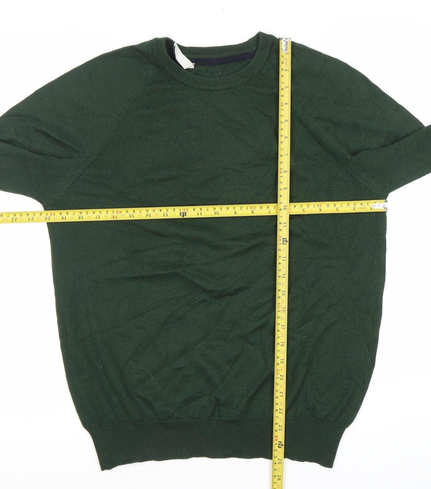 Won Hundred Mens Green Wool Blend Crew Neck Jumper Pullover S