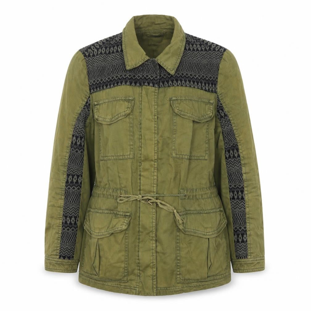 Womens UK Size 12 FOREVER 21 Green Military Jacket