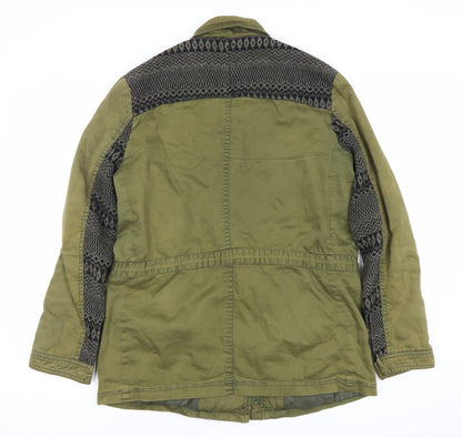 Womens UK Size 12 FOREVER 21 Green Military Jacket