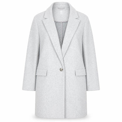 Primark Women’s Grey Mid-Length Single Breasted Overcoat M