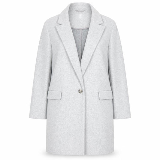 Primark Women’s Grey Mid-Length Single Breasted Overcoat M