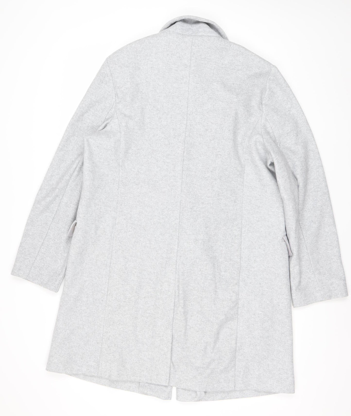 Primark Women’s Grey Mid-Length Single Breasted Overcoat M