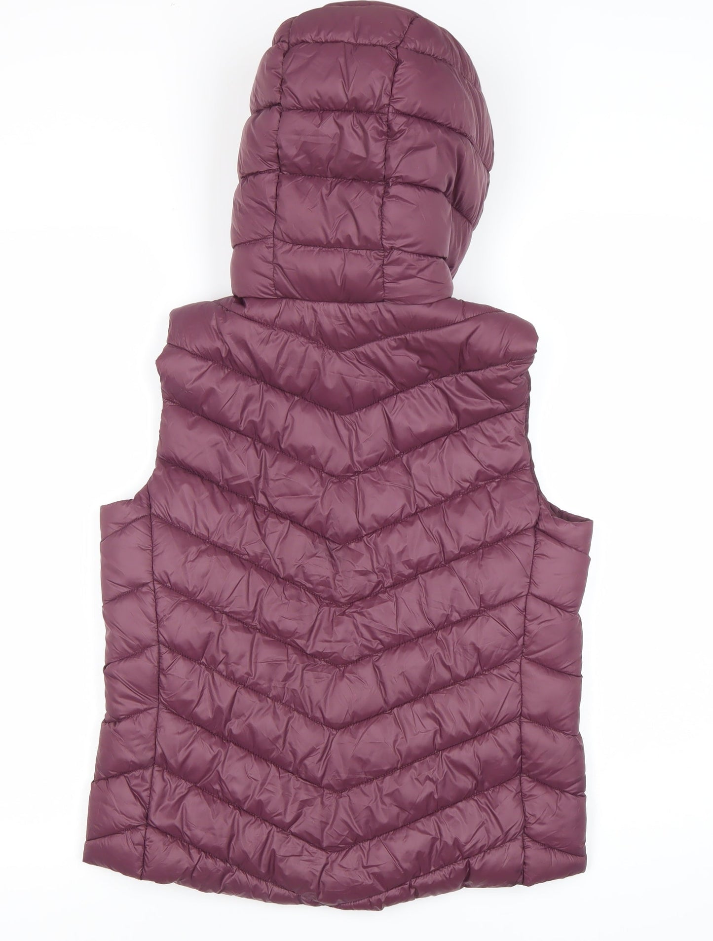 Primark Women’s Purple XS Hooded Quilted Puffer Waistcoat