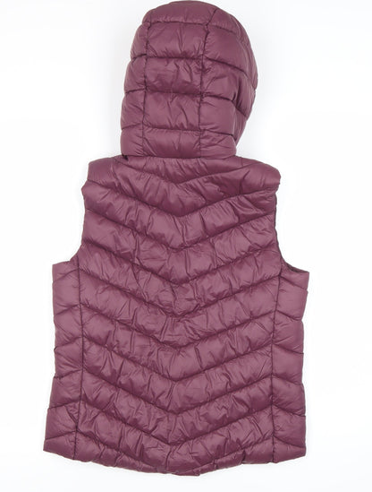Primark Women’s Purple XS Hooded Quilted Puffer Waistcoat