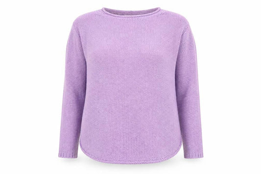 Front view of Sfera Women’s Purple Knit Cotton jumper, size UK 8