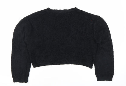 Womens UK Size 8 Pull&Bear Black Pullover Jumper