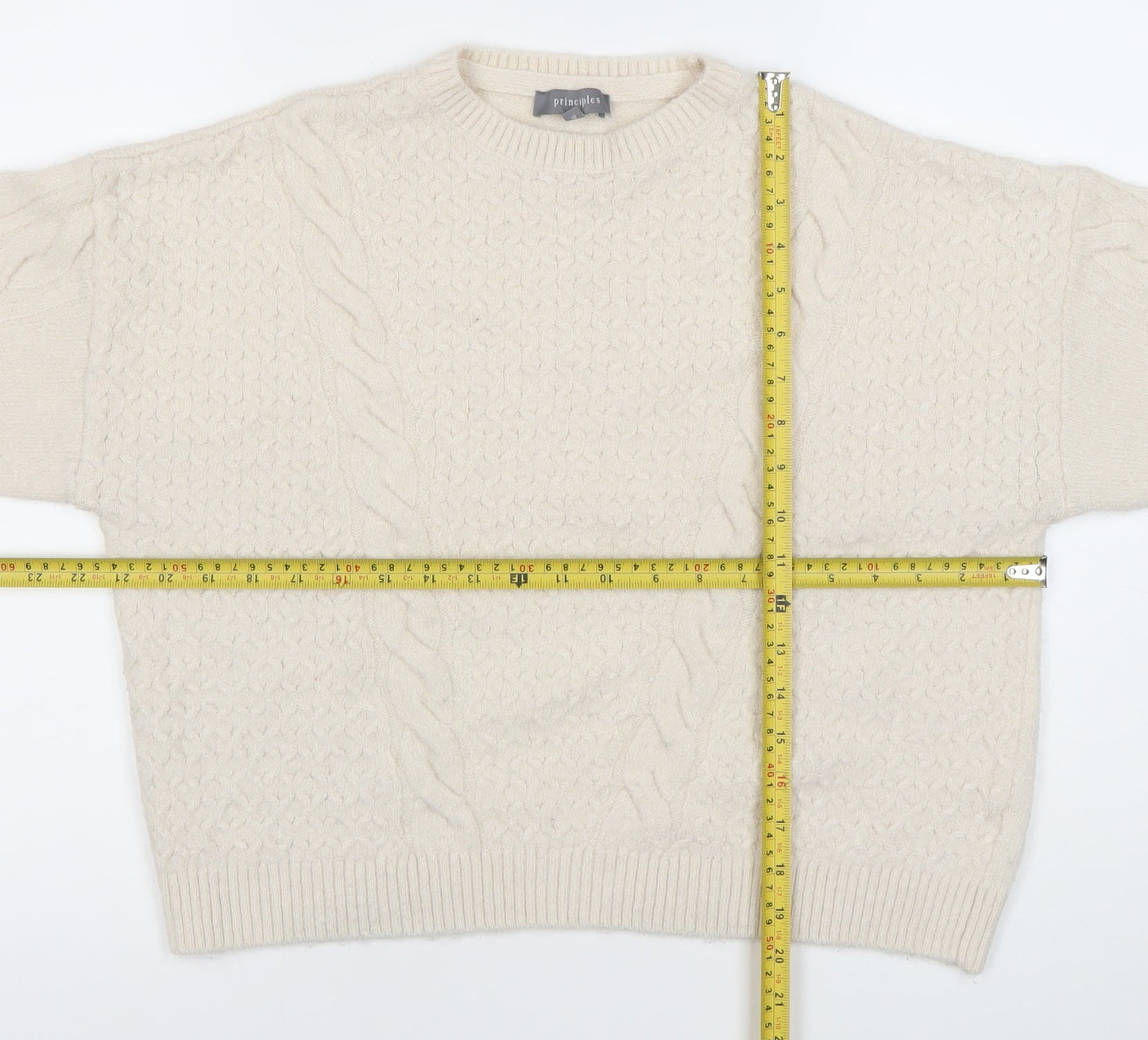 Womens UK Size 16 Principles Ivory Pullover Jumper