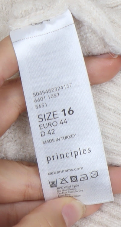 Womens UK Size 16 Principles Ivory Pullover Jumper