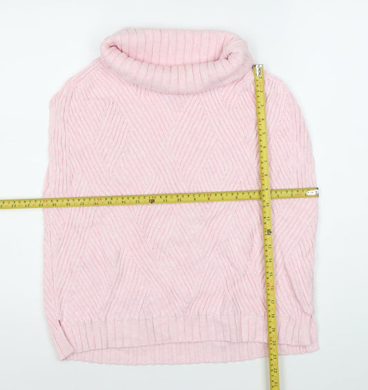 Womens UK Size 14 Marble Pink Pullover Jumper