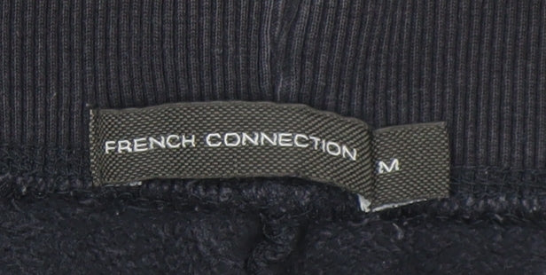 French Connection Men’s Black Jogger Sweatpants M Cotton Blend