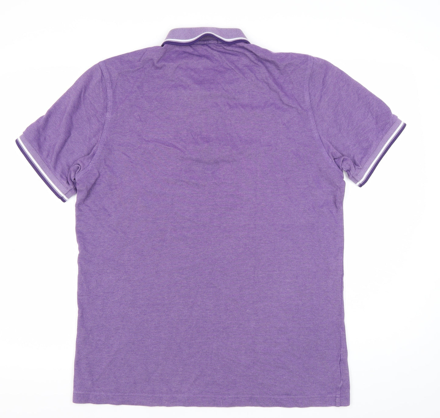 Fred Perry Men's Purple Slim Fit Polo Shirt L Cotton Casual
