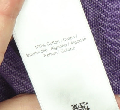 Fred Perry Men's Purple Slim Fit Polo Shirt L Cotton Casual