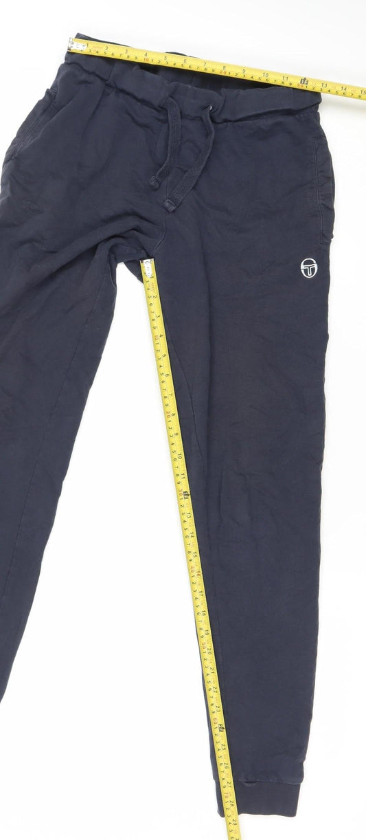 Sergio Tacchini Men’s Blue Cotton Jogger Sweatpants M Regular Fit