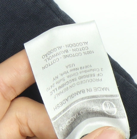 Sergio Tacchini Men’s Blue Cotton Jogger Sweatpants M Regular Fit