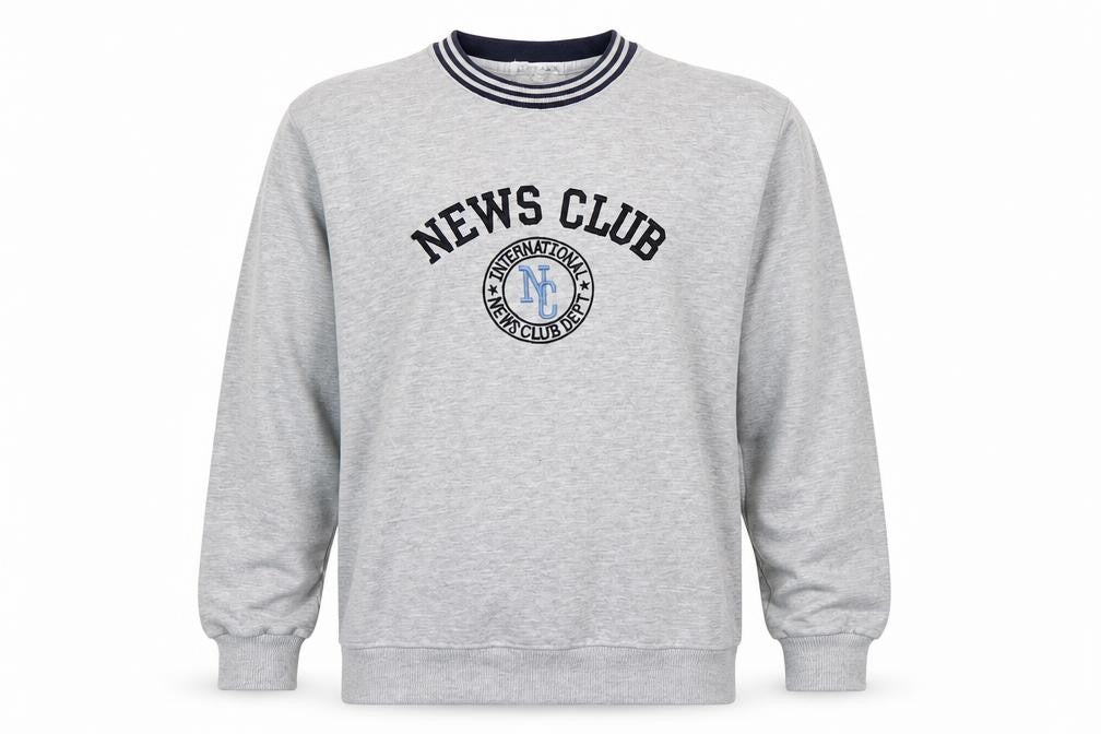 KMA AMX Men’s Grey Pullover Sweatshirt Size L Graphic College Style