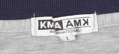 KMA AMX Men’s Grey Pullover Sweatshirt Size L Graphic College Style