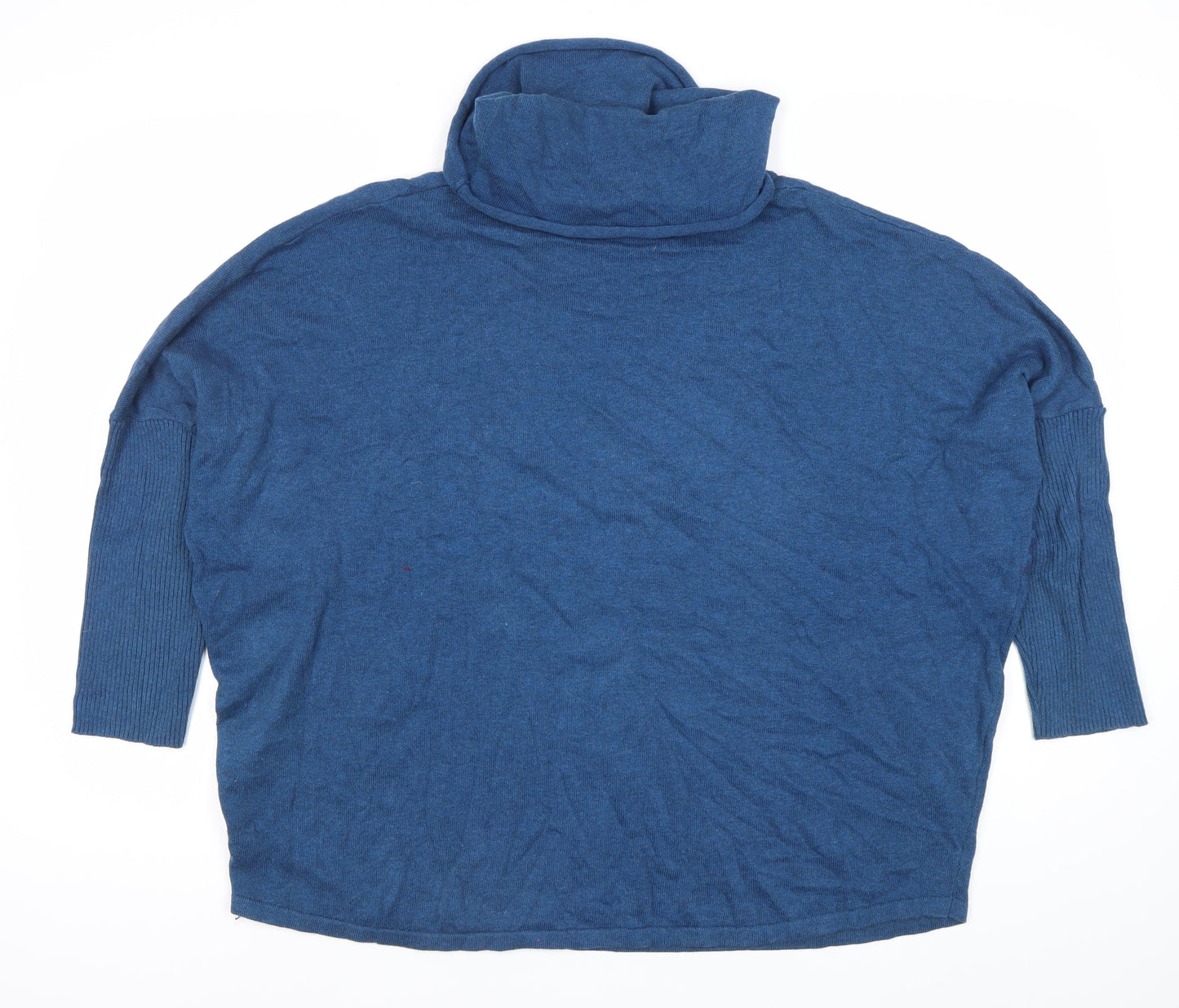 Womens UK Size L Marble Blue Pullover Jumper