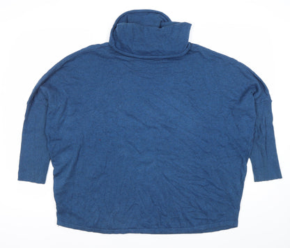 Womens UK Size L Marble Blue Pullover Jumper