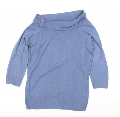 Womens UK Size 14 Marks and Spencer Blue Tunic Blouse