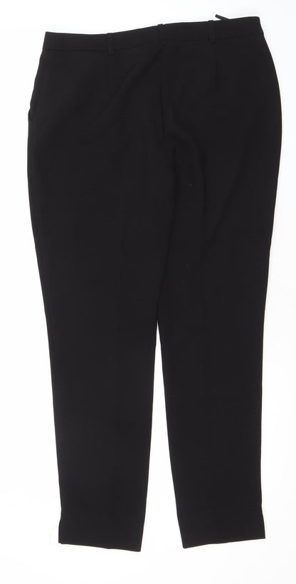 Womens UK Size 10 Warehouse Regular Fit BusinessCasualWorkwear Black Trousers
