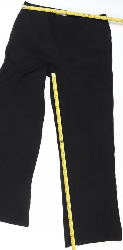 Womens UK Size L MNG Regular Fit Business Casual Formal Workwear Black Trousers