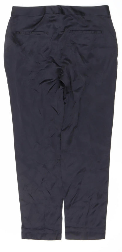 Womens UK Size XS Zara Slim Fit Dress Pants Black Trousers