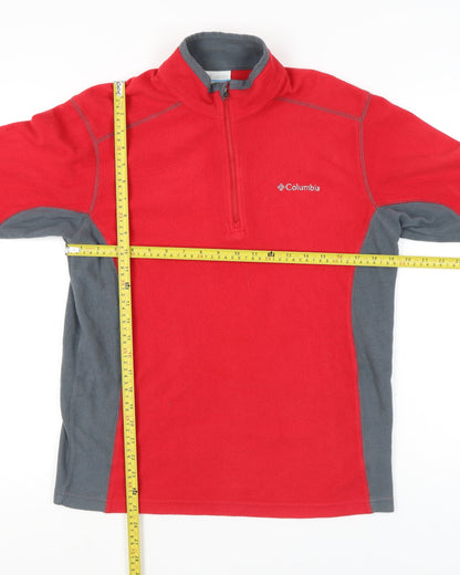 Mens UK Size S Columbia Red Pullover Sweatshirt