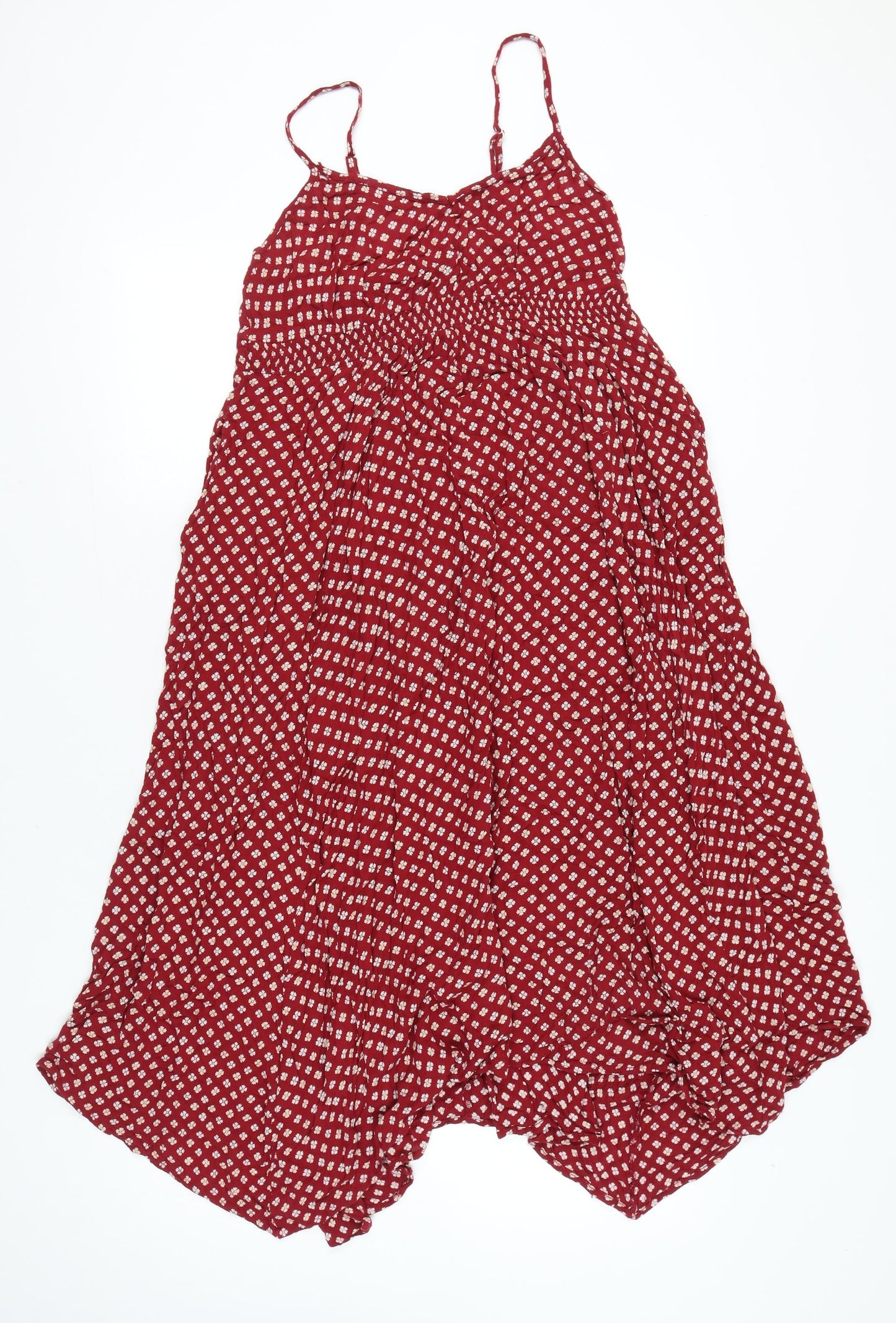 Kaleidoscope Womens Red Viscose Midi Slip Dress Size 12