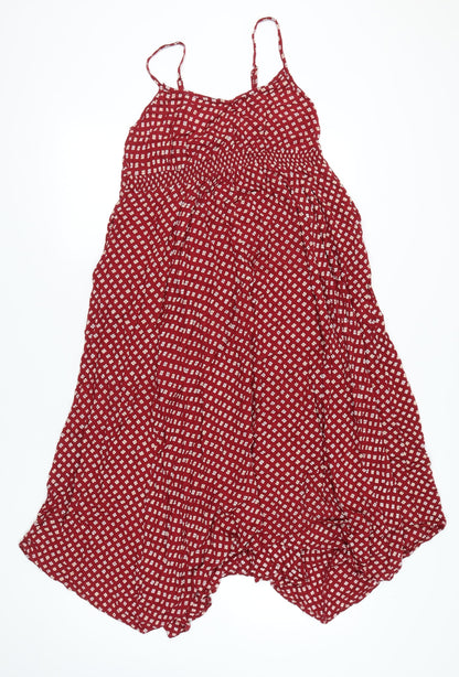 Kaleidoscope Womens Red Viscose Midi Slip Dress Size 12