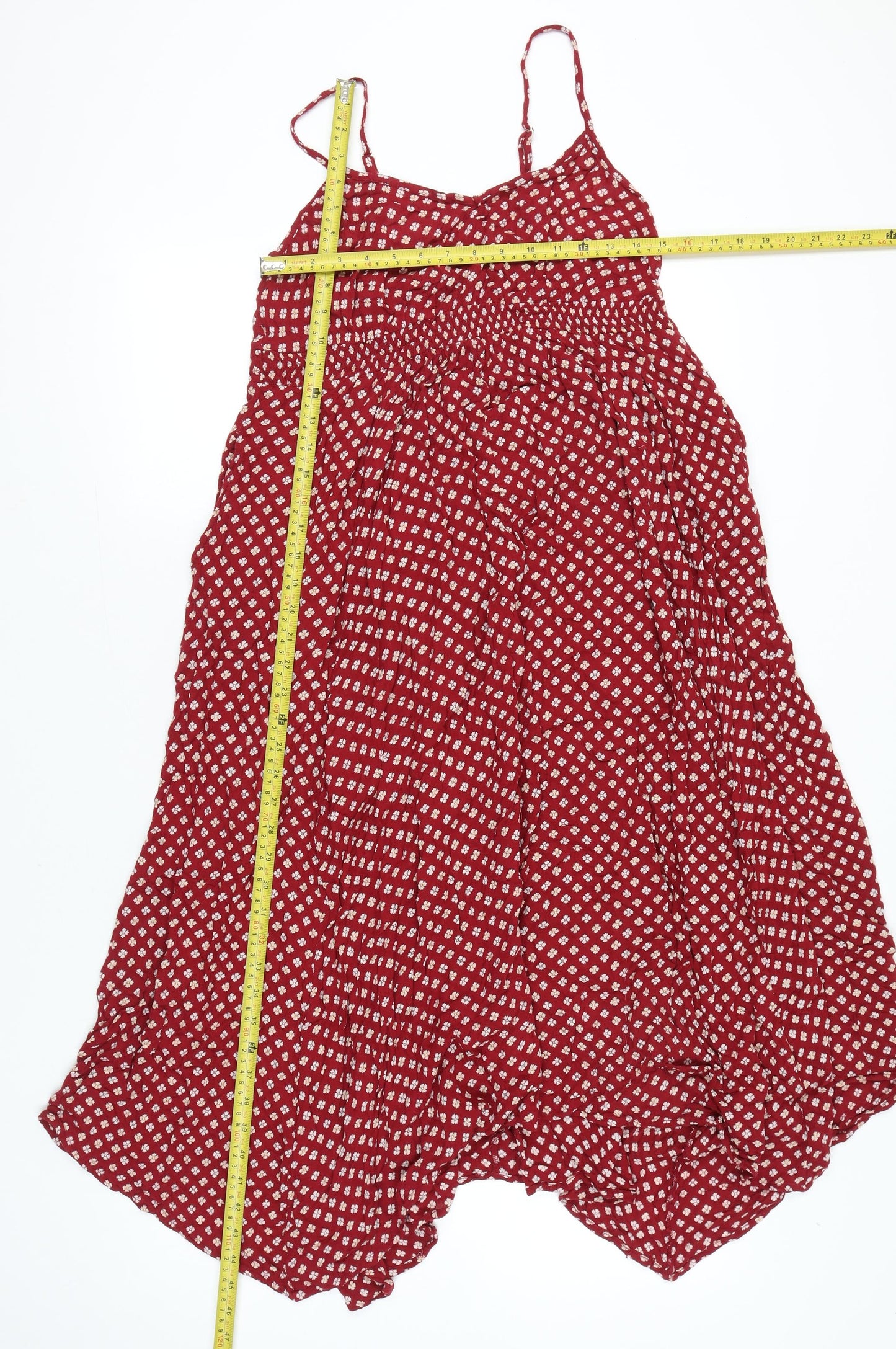 Kaleidoscope Womens Red Viscose Midi Slip Dress Size 12