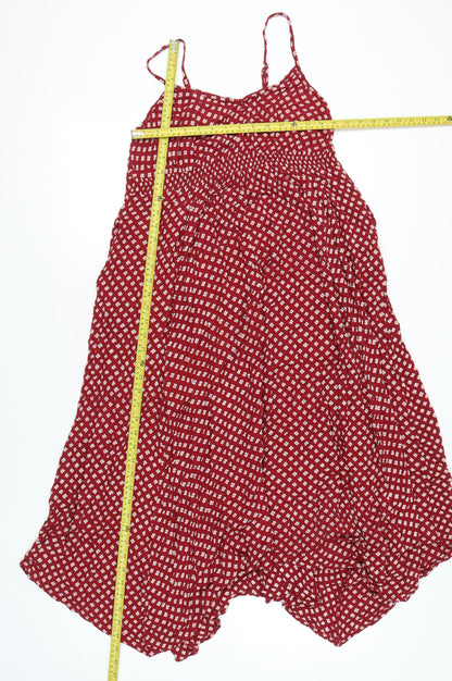 Kaleidoscope Womens Red Viscose Midi Slip Dress Size 12